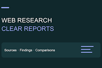 research public web sources and deliver a clear report