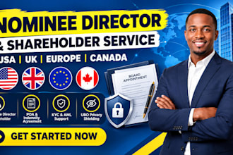 nominee director and shareholder for USA, UK, canada, eu company registration