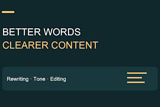 rewrite and improve your website and business copy