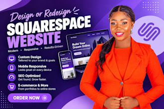design or redesign squarespace website with SEO optimized