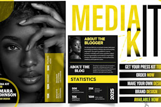 design a professional press kit, media kit, epk, rate card, speaker one sheet