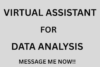 be your virtual asistant or data entry and analysis