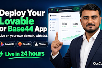 deploy your lovable or base44 app to a custom domain and hosting