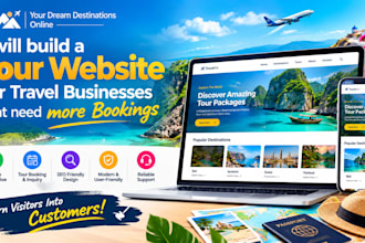 design a professional tour website and travel website for your business