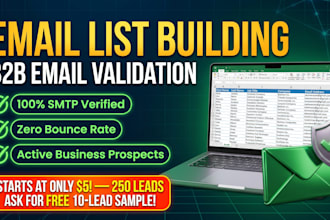 do b2b email list building and prospect email validation