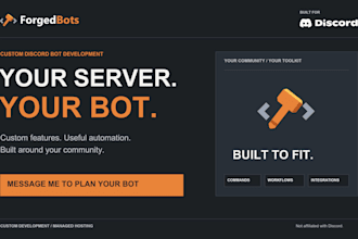 create a custom discord bot, with 3 months of free hosting
