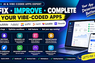 fix vibe coding bubble io adalo softr replit lovable base44 ai app expert