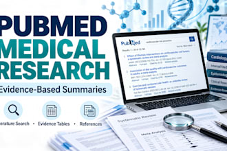 research pubmed medical literature and summarize evidence