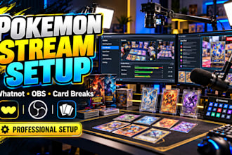setup pokemon card breaks and whatnot stream in obs