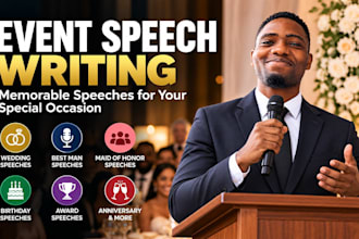 be your professional speech writer for persuasive and motivational speech