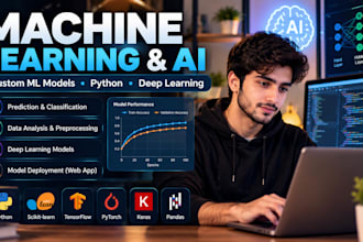 develop machine learning ai models and python solutions