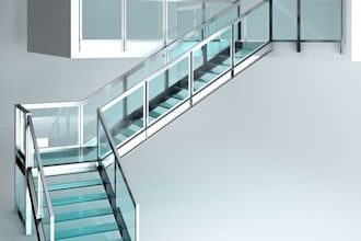 design professional 2d and 3d staircase, stairs and glass railing model