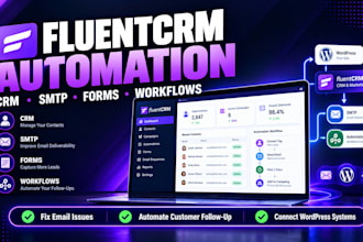 fluentcrm setup fluentsmtp fluent forms wordpress automation setup