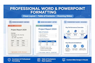professionally format word documents, design powerpoint