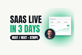 build your saas mvp or web app feature in nuxt or next js and stripe