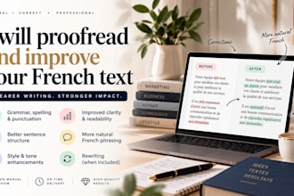 proofread and improve your french text