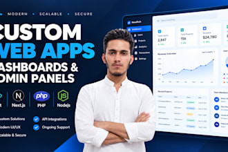 build a custom web app, dashboard or admin panel
