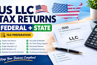 prepare and file US llc business federal and state tax returns