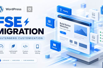 convert slow elementor website to fast custom gutenberg blocks