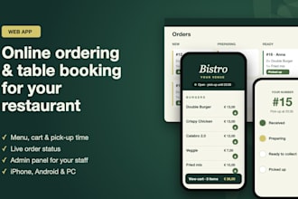 build an ordering and table booking app for your restaurant