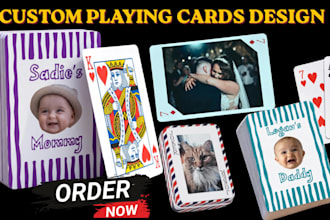 design custom playing cards, poker cards, card backs and tuck boxes design
