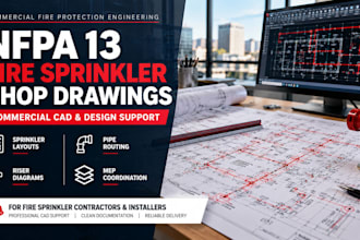 create nfpa 13 commercial fire sprinkler shop drawings