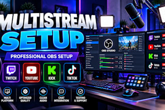 setup obs multistream for twitch youtube kick tiktok