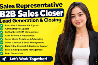 sales representative sales closer b2b online sale closer sales agent sales rep