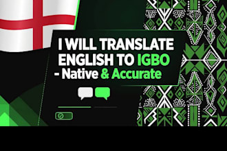translate english to igbo and igbo to english professional
