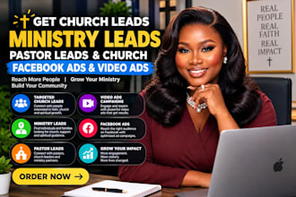 get church leads ministry lead pastor leads  church  facebook ads video ads