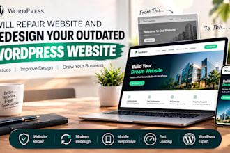 repair website and redesign your outdated wordpress website