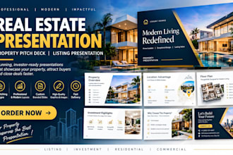 design real estate presentation property pitch deck listing presentation slide