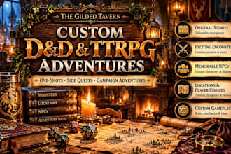 write a custom dnd or ttrpg adventure for your campaign