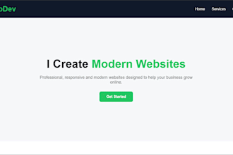 create HTML website page