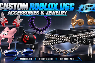 create custom roblox ugc jewelry, chains and avatar accessories