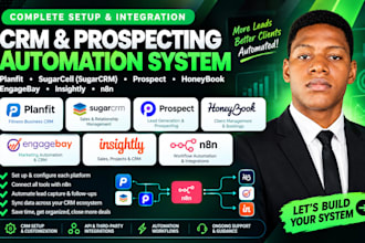 setup planfit sugarcell prospect prospect honeybook engagebay insightly n8n crms