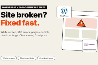 fix wordpress and woocommerce errors, bugs and white screen