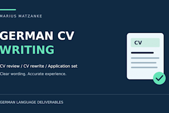 improve your german CV and tailor your application documents