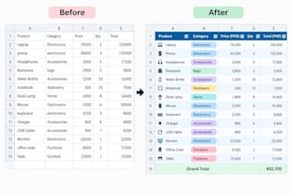 provide expert data entry and clean excel spreadsheets