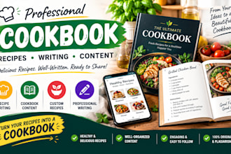 write a professional cookbook with delicious recipes