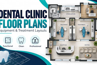 design dental clinic floor plans with equipment and treatment room layouts