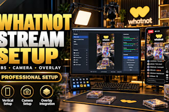 setup whatnot livestream with obs camera and overlay