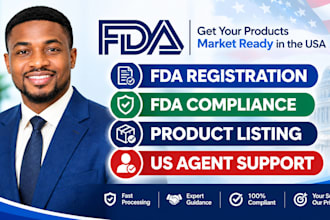 do fda registration, fda compliance, product listing and US agent support