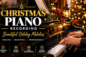 professional record piano for any christmas song