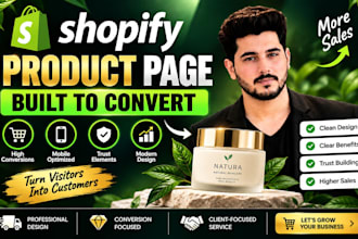 design a high converting shopify product page or landing page