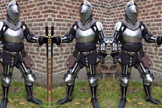 create custom cosplay armor costume helmet props fantasy knight 3d printed