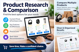 research and compare products to find the best options for your budget