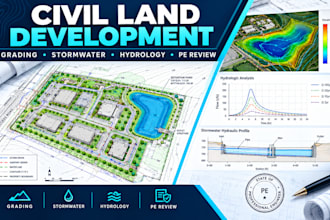 be your certified engineer pe seal civil development land hydrology real estate