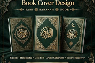design luxury islamic book cover for amazon kdp