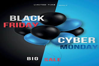 design your black friday, cyber monday, holiday sale flyer